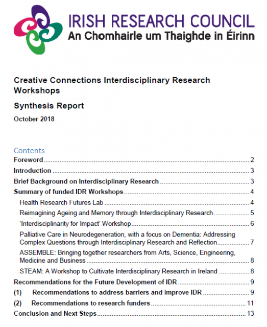 Creative Connections Synthesis Report