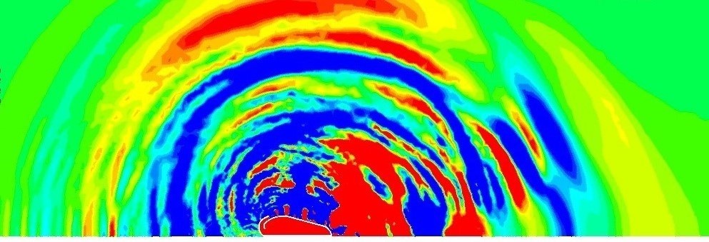 Computer simulation of acoustic noise propagation using Computational Aero-Acoustics in a data centre server air cooling system using Air Amplifier
