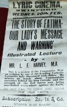 Historical flyer from the Lyric Cinema, reading: 