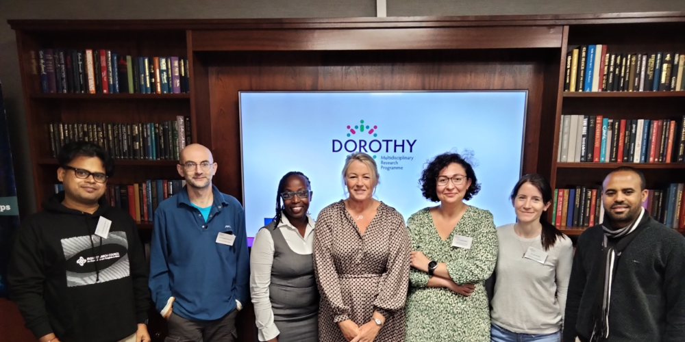 Dr Asit Kumar Mishra, Dr Frederic Touzalin, Dr Purity Mwendwa, Dr Rachel Clarke (DOROTHY Programme manager), Dr Vuslat Juska, Dr Judith Bek and Dr Misganaw Zeleke