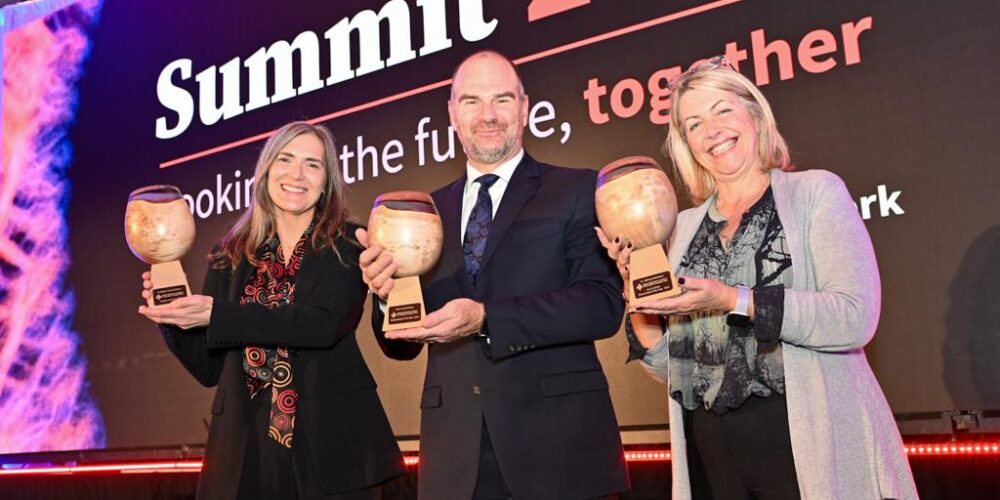Left to right: Anna Davies, Carel le Roux, Carol Barratt