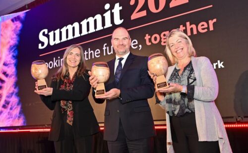 Left to right: Anna Davies, Carel le Roux, Carol Barratt