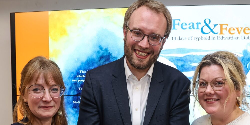 Photo of researchers at launch of Graphic Novel on Typhoidland